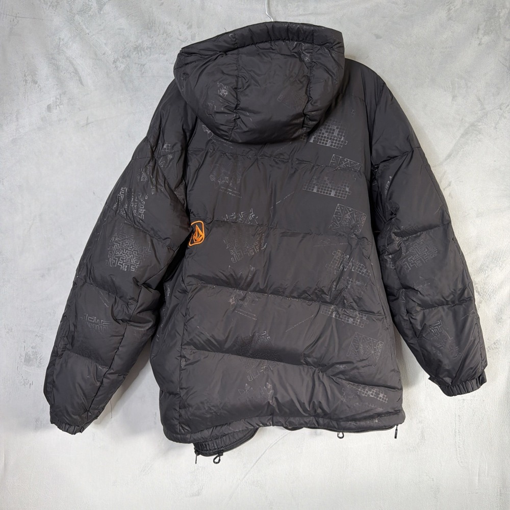 Volcom Milano Puff Mens S Down Puffer Snowboard Jacket RECCO Black Ski - Picture 2 of 11